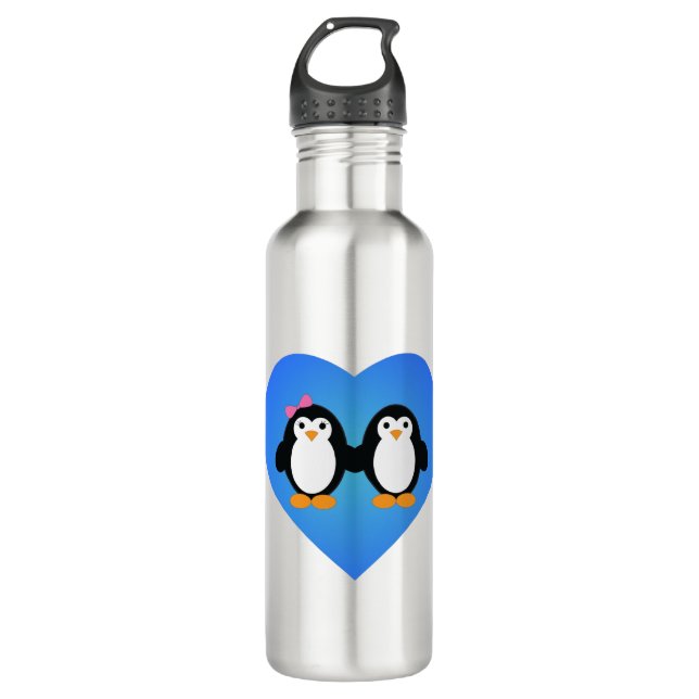 Penguin Love 710 Ml Water Bottle (Front)