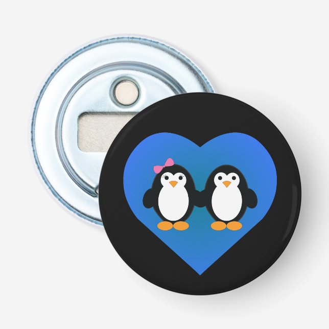 Penguin Love Bottle Opener (Front)