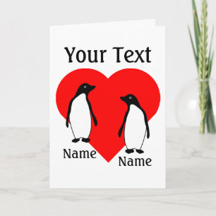 Penguin Love Couple Greeting Card