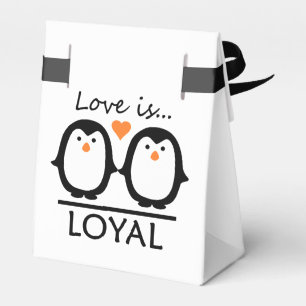 Penguin Love custom favour boxes