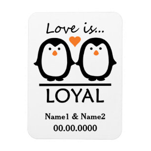 Penguin Love custom magnet