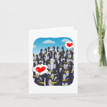 Penguin Love for Valentines funny valentines card 