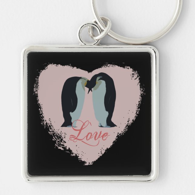 Penguin Love Heart Keychain (Front)