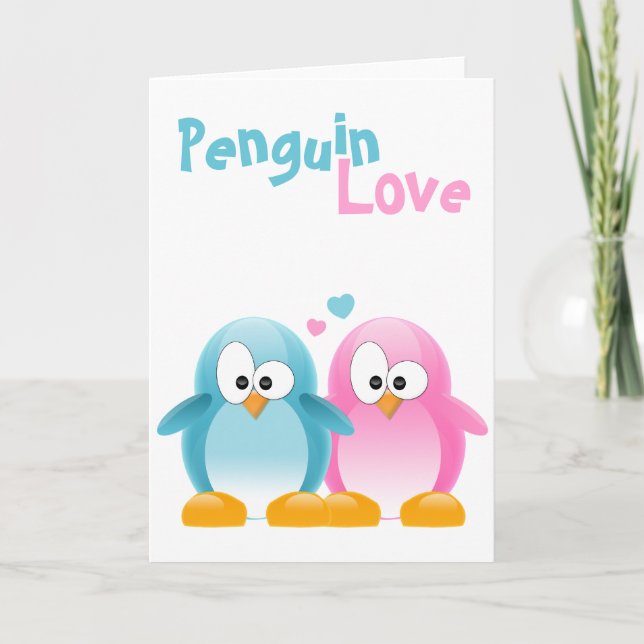 Penguin Love Holiday Card (Front)