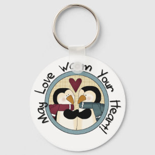 Penguin Love Holiday Tshirts and Gifts Key Ring