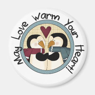 Penguin Love Holiday Tshirts and Gifts Magnet