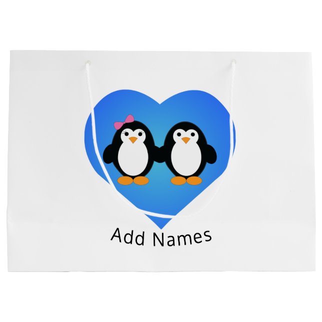 Penguin Love Large Gift Bag (Back)