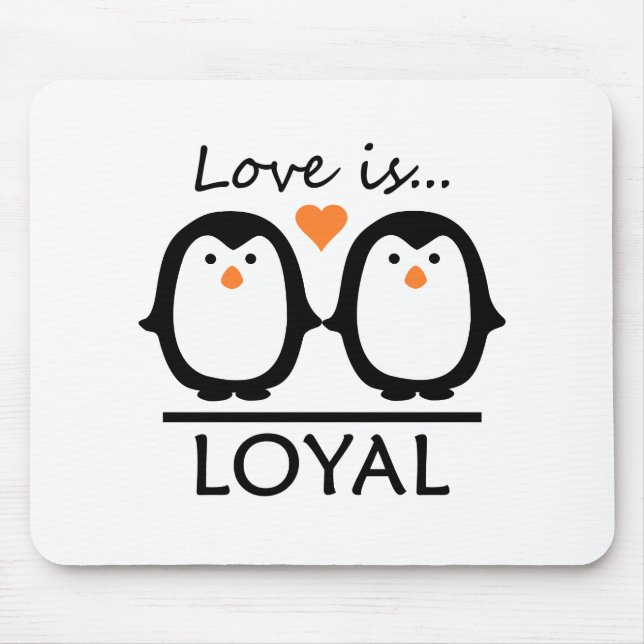 Penguin Love Mouse Pad (Front)