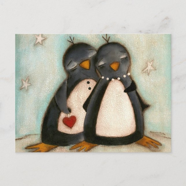 Penguin Love - Postcard (Front)