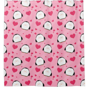 Penguin Love Shower Curtain