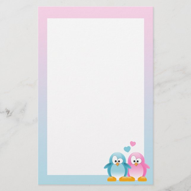 Penguin Love Stationery (Front)