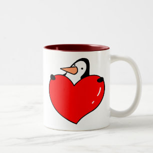 Penguin Love Two-Tone Coffee Mug