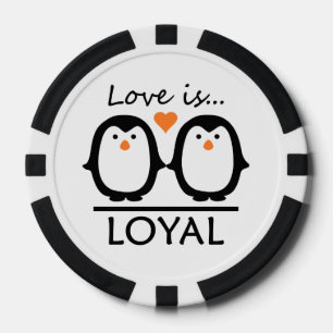 Penguin Love wedding date chips