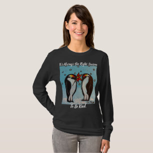 Penguin Love Whimsical Art  T-Shirt