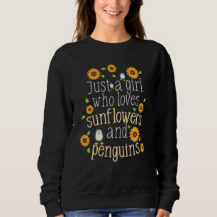 Penguin Lover Sunflowers Best Friend Girl Women Te Sweatshirt