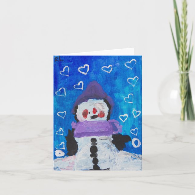 Penguin Loves Winter Card  (Front)