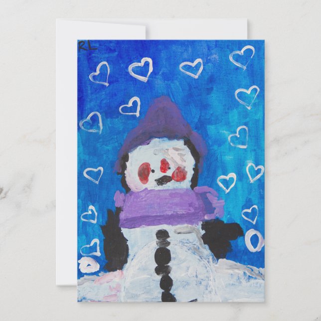 Penguin Loves Winter Card  (Front)