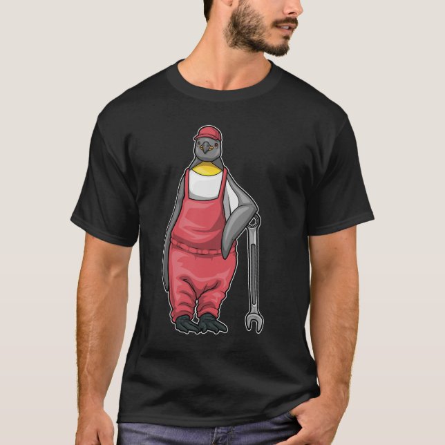 Penguin Mechanic Wrench T-Shirt (Front)