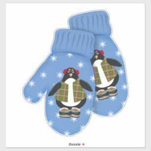 Penguin Mittens   Cute Christmas Large