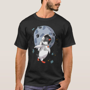 Penguin Moon Landing Space Science Animal Cute Ast T-Shirt
