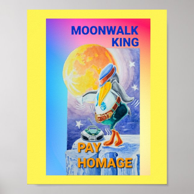 Penguin Moonwalk Homage Poster (Front)