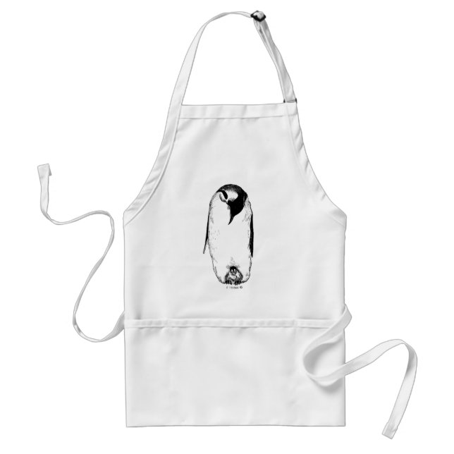 Penguin mother and chick standard apron (Front)