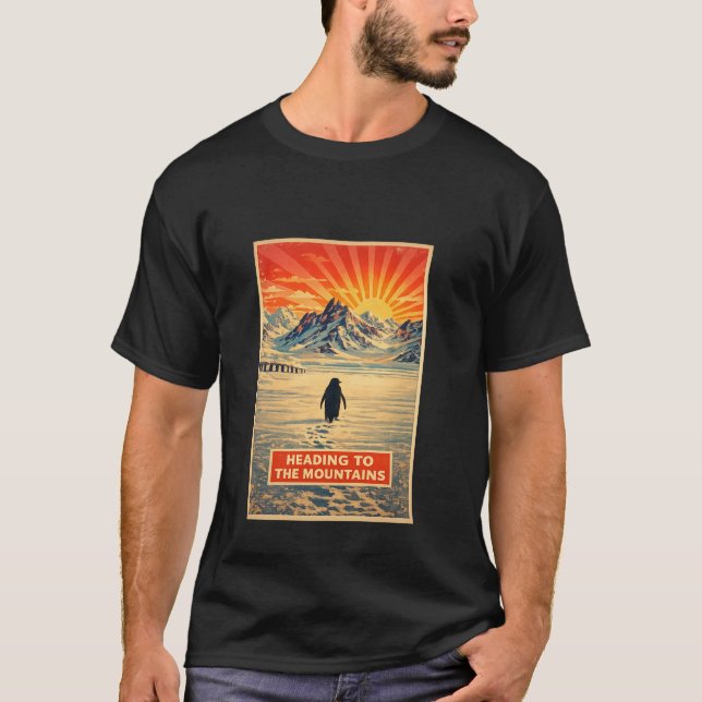 penguin mountain tshirt (Front)