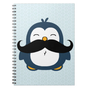 Penguin Moustache Trend Notebook