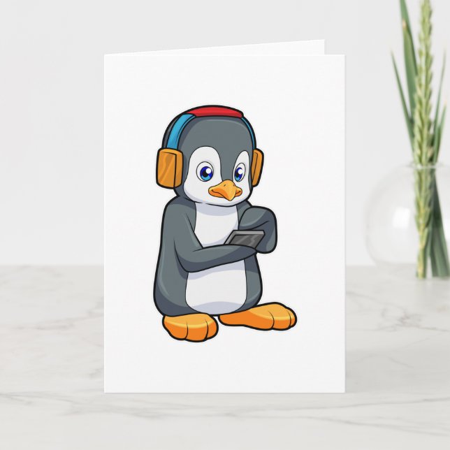 Penguin Music Headphone Card (Front)