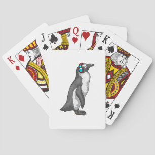 Penguin Music Headphone Playing Cards