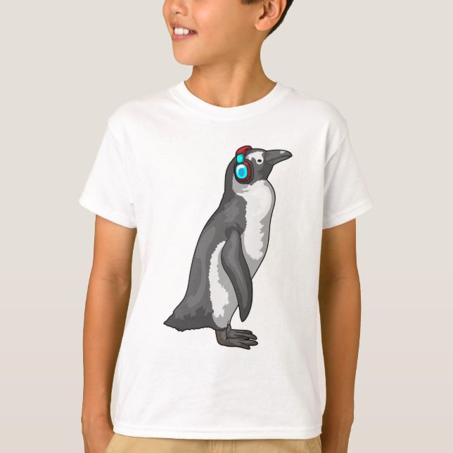 Penguin Music Headphone T-Shirt (Front)