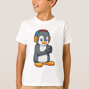 Penguin Music Headphone T-Shirt