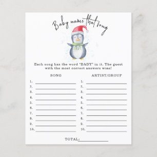 Penguin - Name that song baby shower game