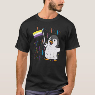 Penguin Nonbinary Flag Cute Enby Nb Pride Lgbtq Me T-Shirt