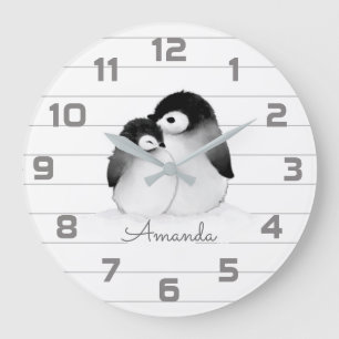 Penguin Nursery Decor Wall Clock