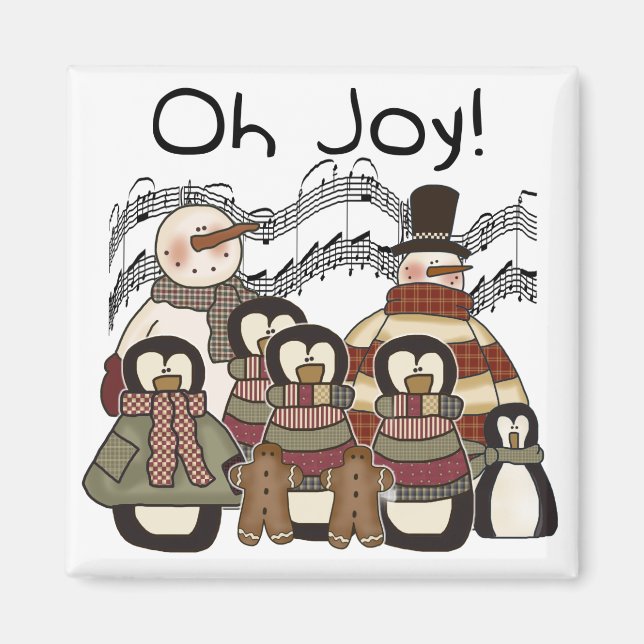 Penguin Oh Joy Christmas Tshirts and Gifts Magnet (Front)