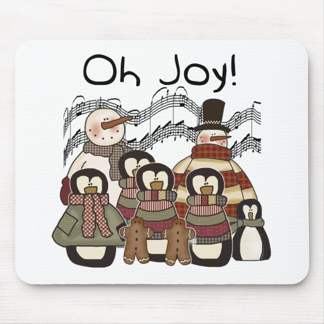 Penguin Oh Joy Christmas Tshirts and Gifts Mouse Pad (Front)