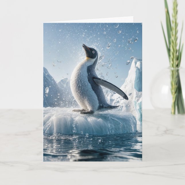 Penguin On An Iceberg Card (Front)