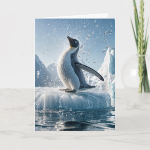 Penguin On An Iceberg Card