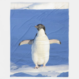 Penguin on Ice Fleece Blanket