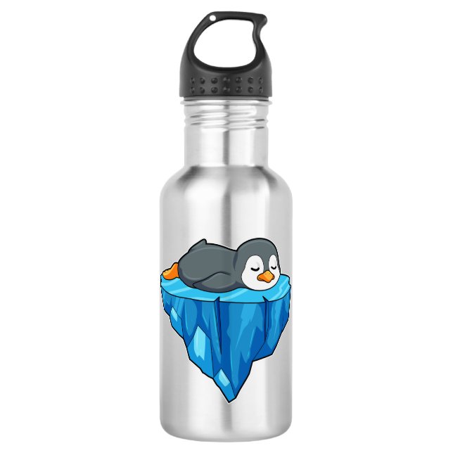 Penguin on Ice floe 710 Ml Water Bottle (Front)