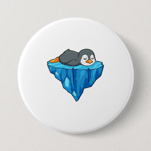 Penguin on Ice floe 7.5 Cm Round Badge