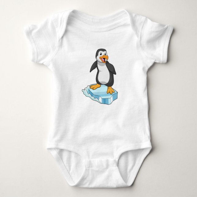 Penguin on Ice floe Baby Bodysuit (Front)