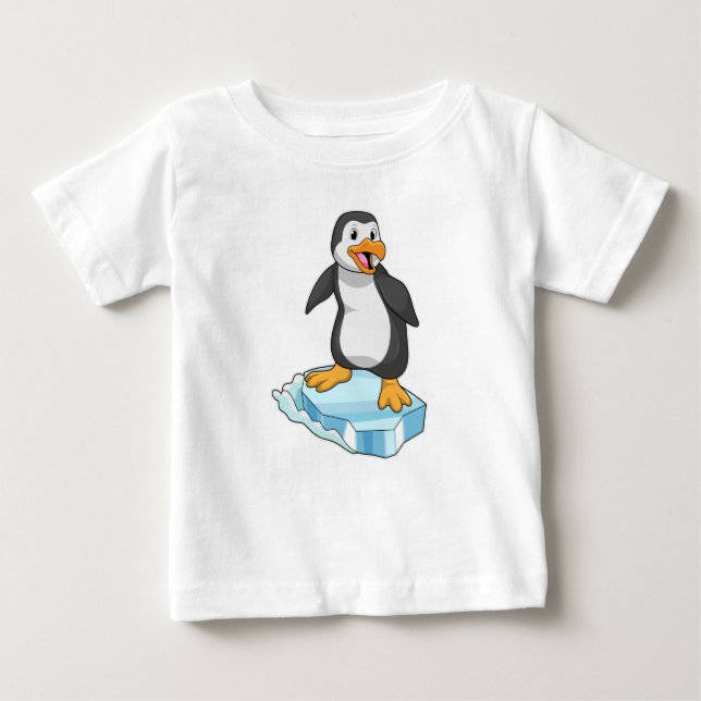 Penguin on Ice floe Baby T-Shirt (Front)