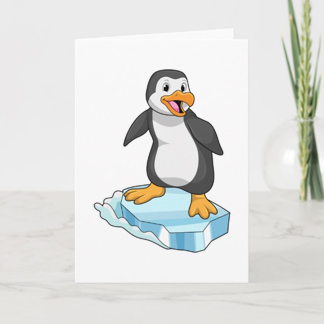 Penguin on Ice floe Card (Front)