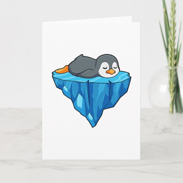 Penguin on Ice floe Card (Front)
