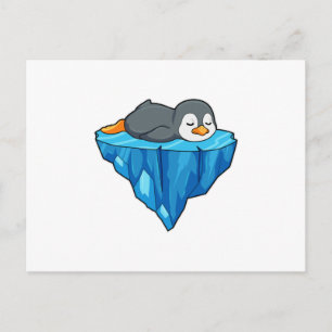 Penguin on Ice floe Postcard