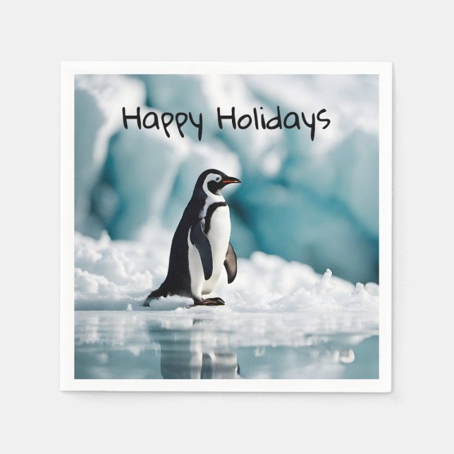 Penguin On Iceberg Napkin (Front)