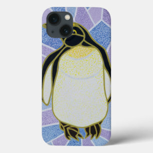 Penguin on Stained Glass iPhone 13 Case