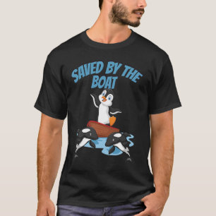 Penguin & Orca Whale Saved By The Boat   Animal T-Shirt